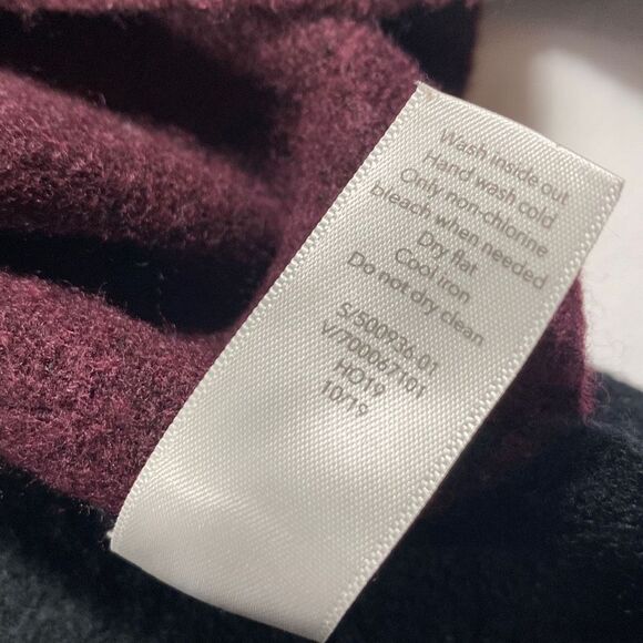 Athleta Merino Transit Merino Wool Blend Turtleneck Sweater Color Block High-low - Picture 10 of 11